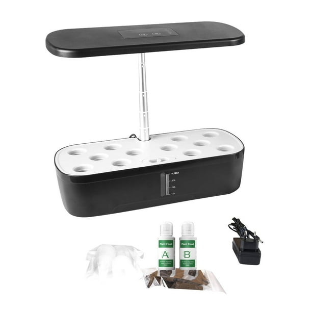 Máquina de cultivo hidropónico, de cultivo hidropónico para jardín de interior, con kit de jardín con lámpara de crecimiento, 12 orificios par