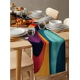 thumbnail image 6 of Vintage Geometric Table Runner 72 Inches, Modern Minimalist Abstract Art Bed Runner Dresser Scarves Tabletop for Indoor Outdoor Parties/Ceremony/Banquet, 13" x 72", 6 of 8