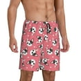 thumbnail image 2 of Kdxio French Bulldog Face Print Mens Sleep Shorts Bottoms Soft Comfy Pajama Wear Pants with Drawstring Pockets, 2 of 7