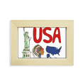 thumbnail image 1 of America National symbol Landmark Pattern Desktop Decorate Photo Frame Picture Art Painting 5x7 inch, 1 of 3