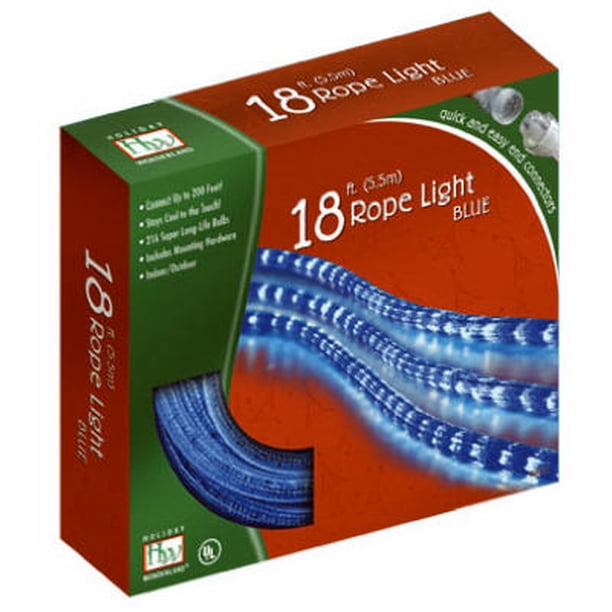 NOMA/INLITENIMPORT Christmas Rope Light Set, Blue, 18Ft. Walmart