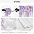 thumbnail image 5 of Spring Flowers Tier Curtains, Purple Lavender Floral Modern Pastoral Light Filtering Kitchen Curtains, 2Pcs Rod Pocket Half Window Treatments Panels for Sink Cafe Cabinet Basement 27.5x45 Inches, 5 of 9