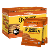 Honey Stinger Organic Energy Waffle Snack, Salted Caramel, Gluten Free, 1.06 oz, 16 Count-2packs