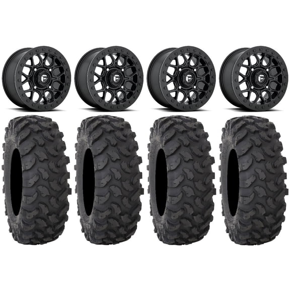 Fuel Tech Beadlock Black 15" Wheels 30" XTR370 Tires Polaris RZR XP 1000 / PRO XP / Ranger XP 900/1000