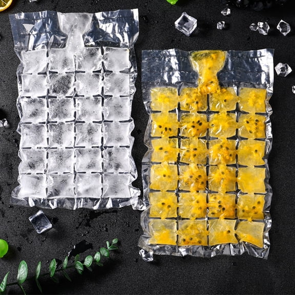 One-time Ice Bag Popsicle Bags Plastic Storage Bags Ice Grids Clear 24 Kitchen,Dining Bar