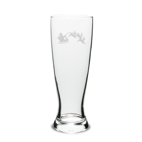 Santa Sleigh 23oz Deep Etched University Pilsner