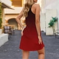 thumbnail image 7 of Summer Dresses for Women 2026, Gradient Ombre Sleeveless Dress, V-Neck Tank Casual Sundress with Pockets Wine 2XL, 7 of 7