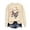 Beige, variant on Womens Oversized Sweatshirt JIANLAI Cute Floral Ghost Graphic Long Sleeve Pullover, Fall Casual Holiday Costume Tops