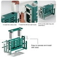 thumbnail image 4 of Plastic Cutting Board Rack with Knife Slots and Detachable Drip Tray for Countertop Kitchen Storage, 4 of 8
