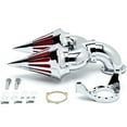 thumbnail image 1 of Krator Chrome Dual Spike Intake Air Cleaner Filter Kit Compatible with Harley-Davidson Sportster Custom Applications, 1 of 3