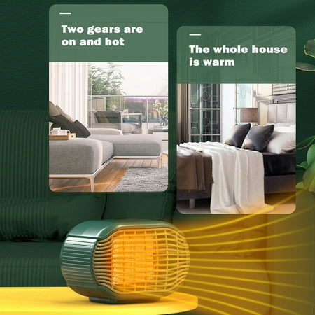 

Honrane Air Heater Wide Angle Heat Temperature Adjustment 3 Gears Low Noise 45-Degree Head Shake Heating Fan for Home