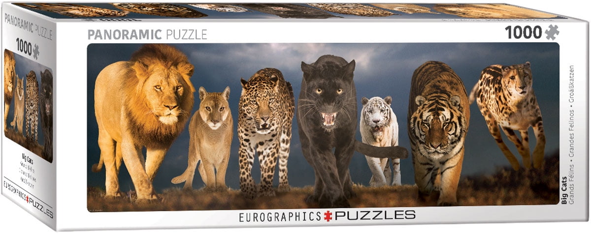 Big Cats Panoramic 1000-Piece Puzzle