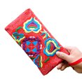thumbnail image 1 of Fusipu Women Ethnic Handmade Embroidered Wristlet Clutch Bag Zipper Purse Long Wallet, 1 of 8