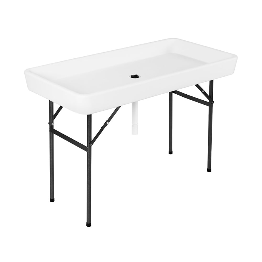 Aimee Lii 4 Feet Plastic Party Ice Folding Table with Matching Skirt, Picnic Camping Table for Adults Aimee Lii 4 Feet Plastic Party Ice Folding Table with Matching Skirt, Picnic Camping Table for Adults