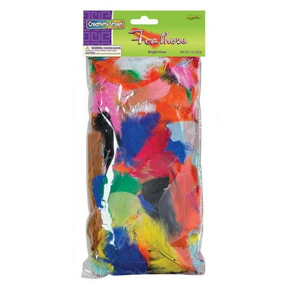 Pacon CK-4502-6 1 oz Creativity Street Feathers Bright Hues Bag - Pack of 6