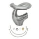 thumbnail image 1 of Grifo para lavabo de baño, grifo mezclador de agua fría y caliente ajustable en cascada, latón aerodinámico para lavabo debajo del mostrador, gris, 1 of 10