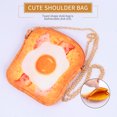 thumbnail image 4 of 1pc Toast Shape Change Purse Chain Pouch Crossbody Trendy Bag (Bacon and Egg), 4 of 5
