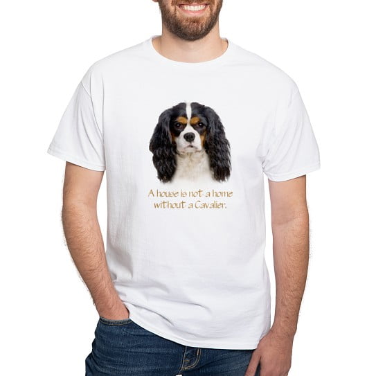 CafePress - Cavalier King Charles Spaniel T Shirt - Men's White Classic Cotton T-Shirts