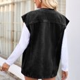 thumbnail image 6 of APEXFWDT Women's Sleeveless Denim Vest V Neck Button Down Jean Waistcoat Jacket Oversized Jean Denim Jacket Vest Top with Pockets, 6 of 6
