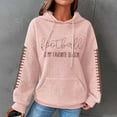 thumbnail image 2 of DDAPJ pyju Womens Football Mama Hoodie Funny Letter Graphic Hooded Sweatshirt Waffle Knit Casual Hoodies Football Season Game Day Sweatshirts Gifts for Football Lover Pink S, 2 of 4