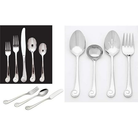 

Ginko 079914-38045-4 Sanibel Surf- 18-0 Stainless- Mirror Finish 45PC Set