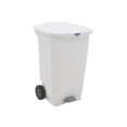 thumbnail image 1 of Bote de basura Tramontina T-Force Con tapa pedal y ruedas 100Lt blanco, 1 of 4