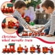 thumbnail image 2 of Tren de madera navideño con adorno de Papá Noel para el festival, decoración del hogar, regalos para niños, 2 of 7