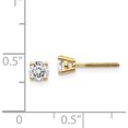 thumbnail image 3 of 14K Yellow Gold 14Ky .60Ct. Si3 G-I Diamond Stud Thread On/Off Post Earrings (4.3 X 4.3) Made In United States st3-60, 3 of 5