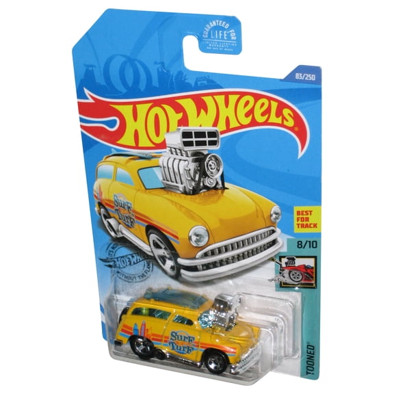 Hot Wheels Tooned 8/10 (2017) Yellow Surf 'N Turf Toy Car 83/250