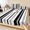 Black, White, variant on Twin Sze Fitted Sheet Set - Modern Minimalist 2 Piece Bedding Sets 16" Deep Pocket Fitted Sheet with 1 Pillowcase, Gray Vertical Stripes Pattern Brushed Microfiber Hotel Luxury Bed Sheets