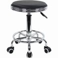 thumbnail image 1 of Taburete de Giratorio con Ajustable en Altura Moderno Estilo de Metal Industrial Bancos de Ruedas para hogar Oficina Trabajo (Negro), 1 of 4
