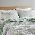 thumbnail image 3 of 2 PCS Twin/Twin XL Shaggy Faux Fur Comforter Mini Set Green/White, 3 of 10