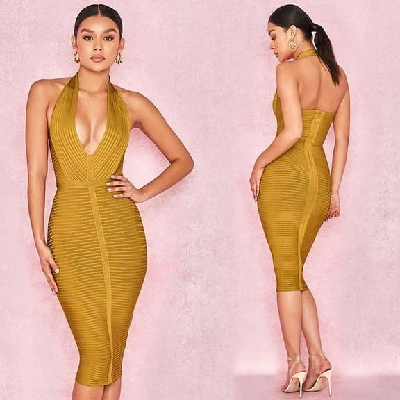 BANDAGE PENCIL DRESS