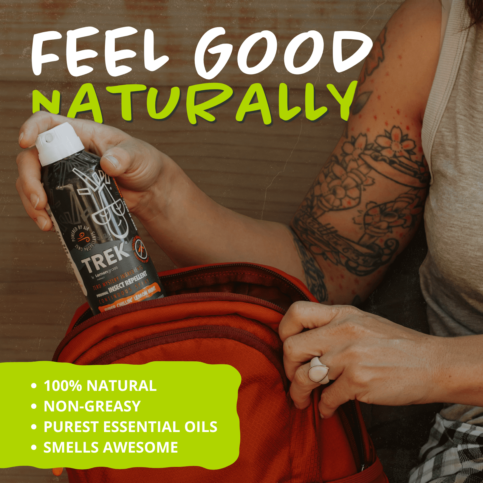 Lemongrass Farms Trek All Natural Insect Repellent, Continuous Spray, 8 oz