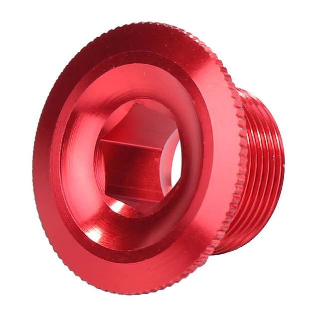 Bicicleta M18 MTB Bike Crank Cover Tornillo Cap Aleación de aluminio Bielas Fitting (Rojo) Tmvgtek Accesorios para bicicletas