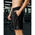 thumbnail image 5 of NY Threads Mens Athletic Shorts 2 Pack Quick Dry Lightweight Running Workout Gym Shorts with Pockets, Large, Medium Grey/Navy, 5 of 7