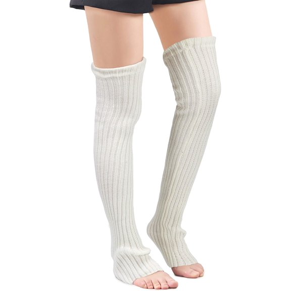 Women's Winter Over Knee High Footless Socks Knit Leg Warmers