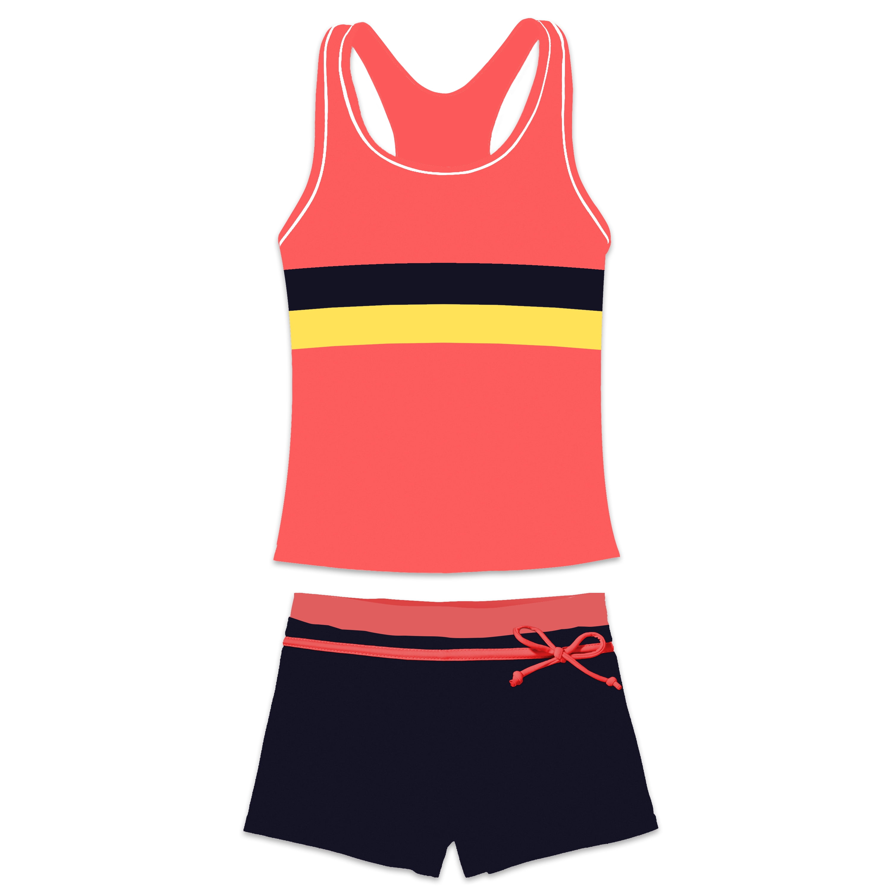 PROALLO Girls Bathing Suits TwoPiece Swimsuit with Boyshorts Vest