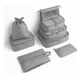 thumbnail image 1 of Kit 8 Bolsas Organizadora De Maletas Para Viaje Impermeables Xtellar Gris, 1 of 4
