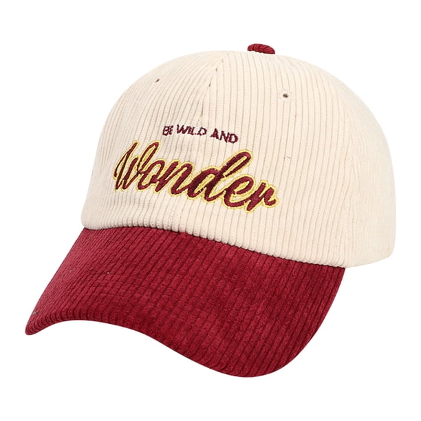 Gorra de béisbol clásica de pana: gorra vintage ajustable, poliéster, unisex informal