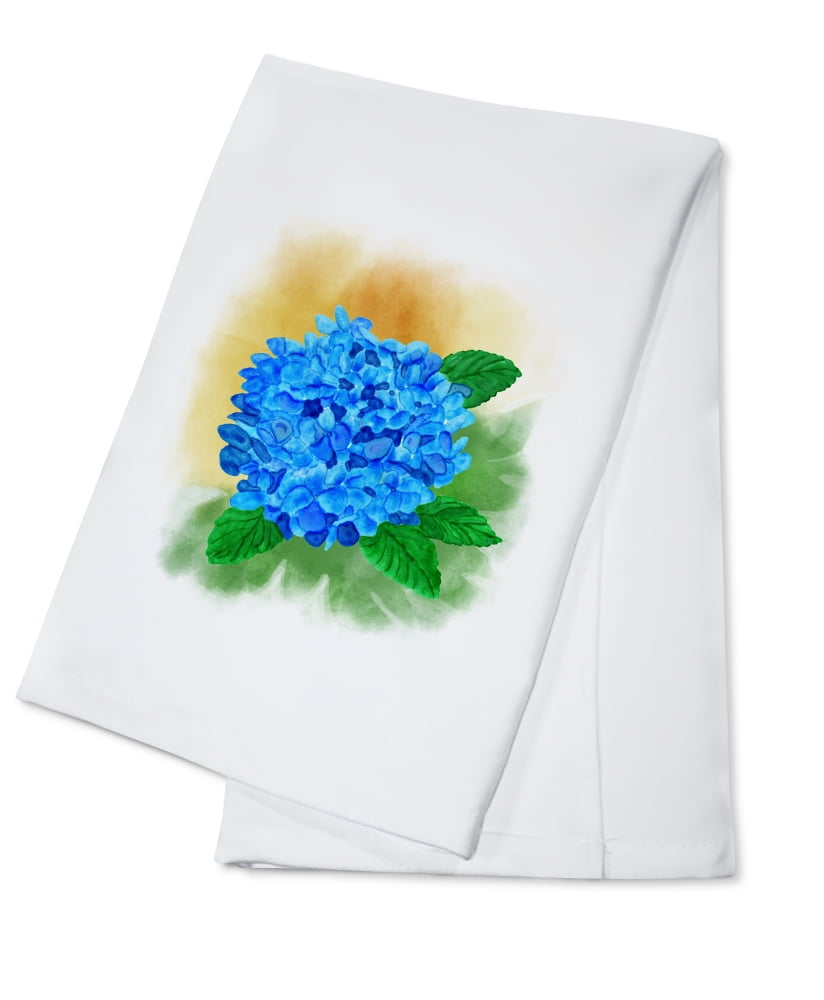 Hydrangea, Watercolor (100 Cotton Tea Towel, Decorative Hand Towel