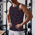 thumbnail image 5 of Balery Sea Turtle Pattern Men's Workout Tank Top Gym Muscle Tee Fitness Bodybuilding Sleeveless T Shirt Quick Dry Fit Muscle Tank Top Slim-Fit Tank-X-Large, 5 of 7