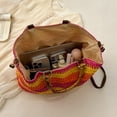 thumbnail image 3 of Women Straw Woven Handbag Drawstring Tote Clutch Bags for Seaside (Multicolor) Shoulder Bags for Women, 3 of 10