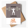 thumbnail image 1 of China Gym Lifting Heavy Barbell Thank You Cards Envelopes Blank Note, 1 of 3