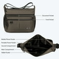 thumbnail image 5 of Crossbody Bag for Men Women Multi Pocket Purse Lightweight Waterproof Shoulder Handbag Casual Travel Satchel Handbag,TT851-Khaki, 5 of 7