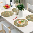 thumbnail image 5 of Coolnut Mexico Mandala Round Placemat Set of 1, Non-Slip Heat Resistant & Waterproof Plate Pads for Dinner Table Table Placemats, 15.4 in Home Decor, 5 of 6