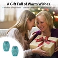 thumbnail image 6 of The Growing Ground 2 Pack Solar Lanterns Outdoor, Hollowed Metal LED Garden Decor Lanterns for Patio Yard Porch, Gifts for Women Mom Grandma, Teal, 6 of 9