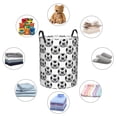 thumbnail image 4 of Zufioo Happy Soccer Print Round Dirty Clothes Basket, Waterproof Standing Dirty Clothes Bag, Suitable for Home, Bathroom, Car Trunk-Small, 4 of 6