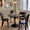 Walnut 821, variant on Modern Black Round Dining Table 24 Inch, MDF Top with Steel Base Tulip Kitchen Table for Small Spaces, Mid Century Coffee Table for Living Room