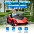 thumbnail image 4 of Qaba 12V Lamborghini Licensed Electric RC Car for Kids, Toddler Ride on Toys Gift, Red, 4 of 9